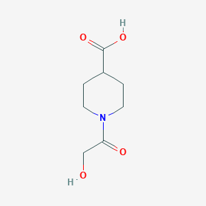 molecular formula C8H13NO4 B8607946 1-Glycoloylpiperidine-4-carboxylic acid 