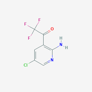 molecular formula C7H4ClF3N2O B8607955 1-(2-Amino-5-chloropyridin-3-yl)-2,2,2-trifluoroethanone 