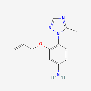 molecular formula C12H14N4O B8607956 3-(allyloxy)-4-(5-methyl-1H-1,2,4-triazol-1-yl)aniline 