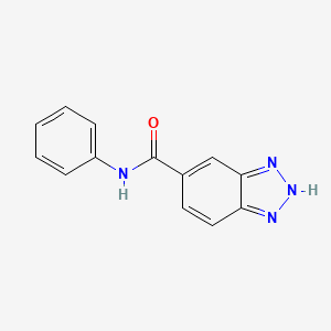 molecular formula C13H10N4O B8608001 N-Phenyl-1H-benzotriazole-5-carboxamide 
