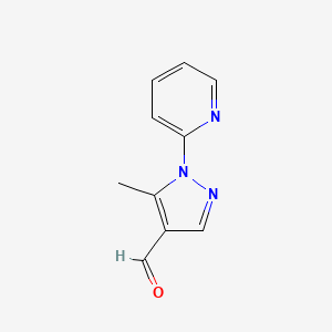 molecular formula C10H9N3O B8608006 5-Methyl-1-pyridin-2-yl-1H-pyrazole-4-carbaldehyde 