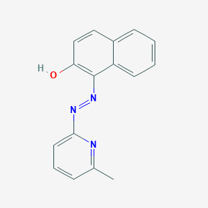 molecular formula C16H13N3O B8608052 1-[2-(6-Methylpyridin-2-yl)hydrazinylidene]naphthalen-2(1H)-one CAS No. 112828-31-6