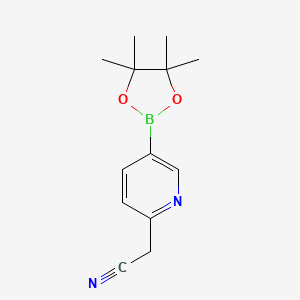 2-(5-(4,4,5,5-Tetramethyl-1,3,2-dioxaborolan-2-yl)pyridin-2-yl)acetonitrile