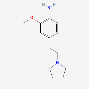 molecular formula C13H20N2O B8608117 2-Methoxy-4-(2-pyrrolidin-1-ylethyl)phenylamine 