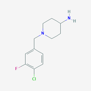 molecular formula C12H16ClFN2 B8608141 1-(4-Chloro-3-fluorobenzyl)-4-piperidinamine 