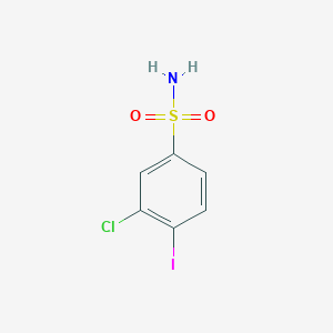 molecular formula C6H5ClINO2S B8608149 3-Chloro-4-iodobenzenesulfonamide 