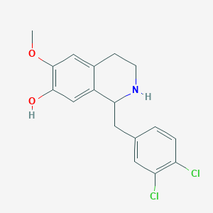 molecular formula C17H17Cl2NO2 B8608153 1-(3,4-Dichloro-benzyl)-6-methoxy-1,2,3,4-tetrahydro-isoquinolin-7-ol 