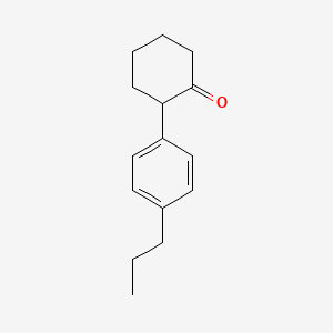 molecular formula C15H20O B8608168 2-(4-Propylphenyl)cyclohexan-1-one 