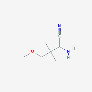 molecular formula C7H14N2O B8608181 2-Amino-4-methoxy-3,3-dimethylbutanenitrile 