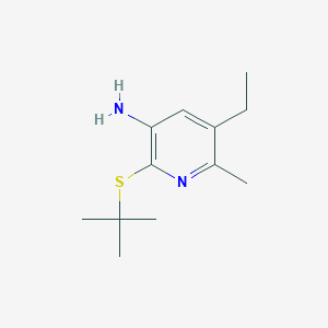 molecular formula C12H20N2S B8608195 3-Amino-2-tert-butylthio-5-ethyl-6-methylpyridine 