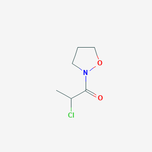 molecular formula C6H10ClNO2 B8608197 2-Chloro-1-(isoxazolidin-2-yl)propan-1-one 