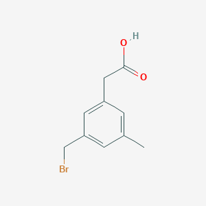molecular formula C10H11BrO2 B8608230 2-(3-(Bromomethyl)-5-methylphenyl)acetic acid 