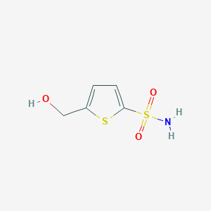 molecular formula C5H7NO3S2 B8608234 5-Hydroxymethyl-thiophene-2-sulfonic acid amide 