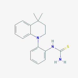 molecular formula C18H21N3S B8608281 N-[2-(4,4-Dimethyl-3,4-dihydroquinolin-1(2H)-yl)phenyl]thiourea CAS No. 917898-57-8