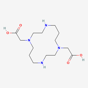 molecular formula C14H28N4O4 B8608292 1,4,8,11-Tetraazacyclotetradecane-1,8-diacetic acid CAS No. 117152-70-2