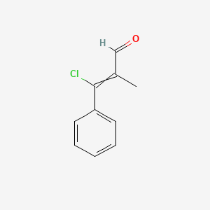 molecular formula C10H9ClO B8608368 3-Chloro-2-methyl-3-phenyl-2-propenal 