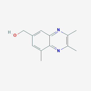 molecular formula C12H14N2O B8608407 (2,3,8-Trimethylquinoxalin-6-yl)methanol 