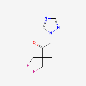 molecular formula C8H11F2N3O B8608414 4-Fluoro-3-(fluoromethyl)-3-methyl-1-(1H-1,2,4-triazol-1-yl)butan-2-one CAS No. 91505-15-6