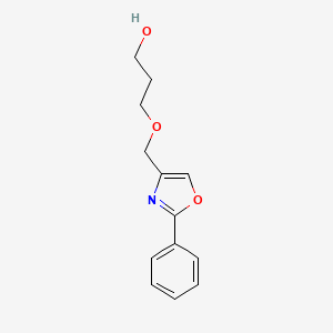 molecular formula C13H15NO3 B8608439 3-((2-Phenyloxazol-4-yl)methoxy)propan-1-ol 