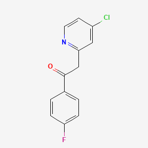 molecular formula C13H9ClFNO B8608442 2-(4-Chloropyridin-2-yl)-1-(4-fluorophenyl)ethan-1-one CAS No. 437384-24-2