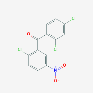 molecular formula C13H6Cl3NO3 B8608446 (2-Chloro-5-nitrophenyl)(2,4-dichlorophenyl)methanone CAS No. 111855-93-7