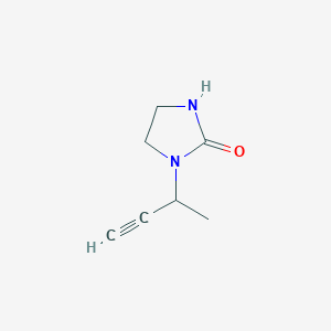 molecular formula C7H10N2O B8608457 1-(1-Methyl-2-propynyl)-2-imidazolidinone 