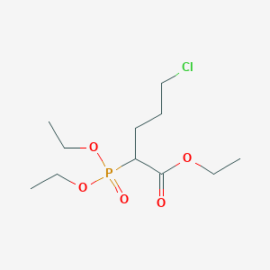 molecular formula C11H22ClO5P B8608458 Ethyl 5-chloro-2-(diethoxyphosphoryl)pentanoate 