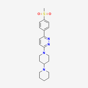 molecular formula C21H28N4O2S B8608477 1'-{6-[4-(Methanesulfonyl)phenyl]pyridazin-3-yl}-1,4'-bipiperidine CAS No. 919493-20-2