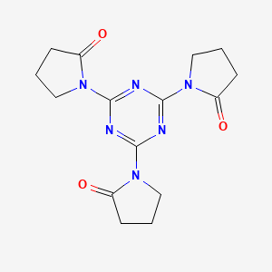 molecular formula C15H18N6O3 B8608481 1,1',1''-(1,3,5-Triazine-2,4,6-triyl)tri(pyrrolidin-2-one) CAS No. 103615-53-8