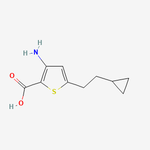 3-Amino-5-(2-cyclopropylethyl)thiophene-2-carboxylic acid