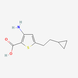 molecular formula C10H13NO2S B8608492 3-Amino-5-(2-cyclopropylethyl)thiophene-2-carboxylic acid 