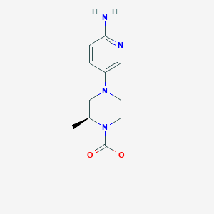 (S)-tert-butyl 4-(6-aminopyridin-3-yl)-2-methylpiperazine-1-carboxylate