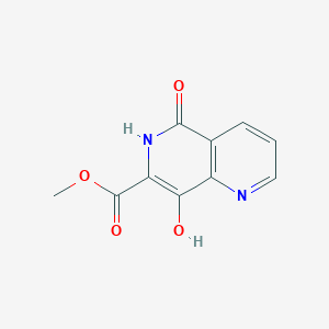 molecular formula C10H8N2O4 B8608525 Methyl 8-hydroxy-5-oxo-5,6-dihydro-1,6-naphthyridine-7-carboxylate 