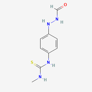 molecular formula C9H12N4OS B8608534 1-[4-(2-Formylhydrazino)phenyl]-3-methylthiourea CAS No. 63402-00-6