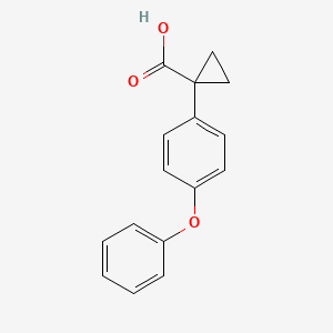 molecular formula C16H14O3 B8608577 1-(4-Phenoxyphenyl)cyclopropanecarboxylic acid CAS No. 869970-47-8