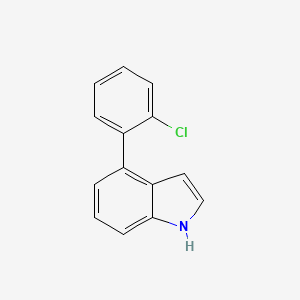 molecular formula C14H10ClN B8608605 4-(2-chlorophenyl)-1H-indole 