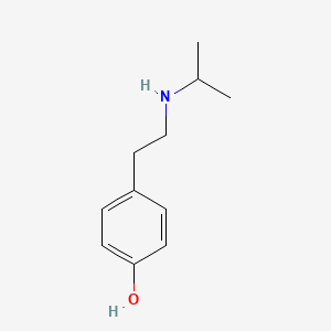 molecular formula C11H17NO B8608621 4-[2-(1-Methylethyl)aminoethyl]phenol 