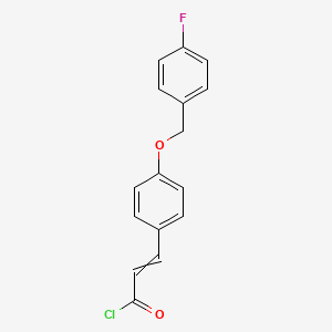 3-{4-[(4-Fluorophenyl)methoxy]phenyl}prop-2-enoyl chloride
