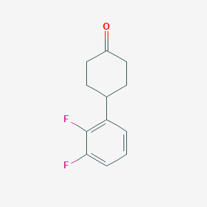 molecular formula C12H12F2O B8608636 4-(2,3-Difluorophenyl)cyclohexanone 