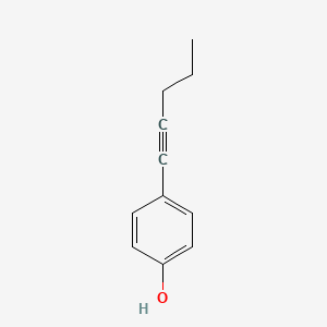 molecular formula C11H12O B8608646 4-(1-Pentynyl)phenol 