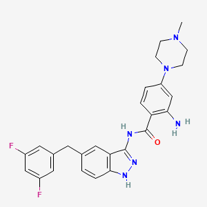 2-Amino-N-(5-(3,5-difluorobenzyl)-1H-indazol-3-yl)-4-(4-methylpiperazin-1-yl)benzamide