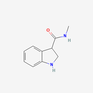 molecular formula C10H12N2O B8608662 Indoline-3(R,S)-carboxylic acid (N-methyl)amide 