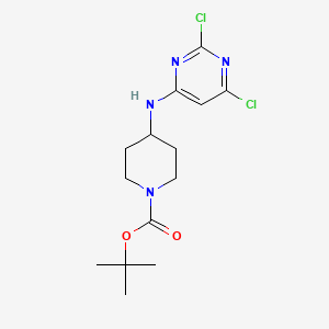 molecular formula C14H20Cl2N4O2 B8608668 Tert-butyl 4-((2,6-dichloropyrimidin-4-yl)amino)piperidine-1-carboxylate CAS No. 1000207-40-8
