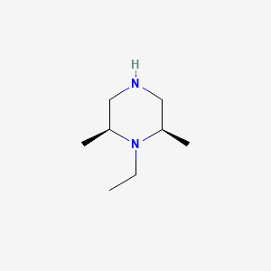 molecular formula C8H18N2 B8608724 (2R,6S)-1-ethyl-2,6-dimethylpiperazine 