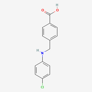 molecular formula C14H12ClNO2 B8608729 4-[(4-Chlorophenylamino)methyl]benzoic acid 