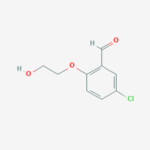 molecular formula C9H9ClO3 B8608788 5-Chloro-2-(2-hydroxyethoxy)benzaldehyde 