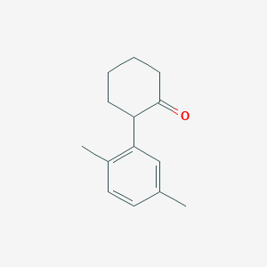 molecular formula C14H18O B8608791 2-(2,5-Dimethylphenyl)cyclohexanone 