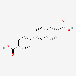 molecular formula C18H12O4 B8608810 2-Carboxy-6-(4'-carboxyphenyl)naphthalene 