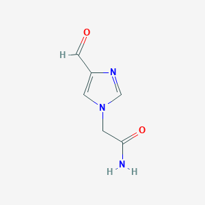 molecular formula C6H7N3O2 B8608875 2-(4-Formyl-imidazol-1-yl)-acetamide 