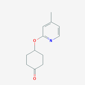 molecular formula C12H15NO2 B8608892 4-(4-Methyl-pyridin-2-yloxy)-cyclohexanone 